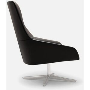 Andreu World Alya Fauteuil avec dossier haut, cuir véritable, BU-1520#Fuß#alu.pol.#1824,