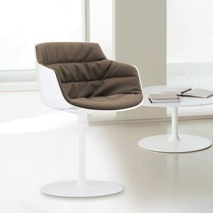 MDF Italia FLOW SLIM Fauteuil avec un pied au centre, F054175C006R304F006S006,