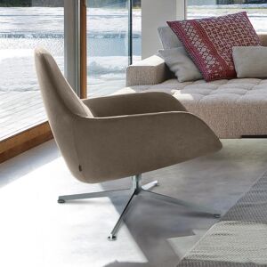 Zanotta Kent Petit fauteuil, cuir véritable, 895 0612#cromo,