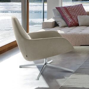 Zanotta Kent Petit fauteuil, cuir véritable, 895 0611#cromo,