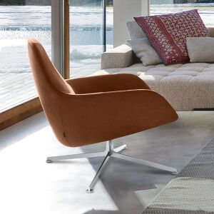 Zanotta Kent Petit fauteuil, cuir véritable, 895 0677#cromo,