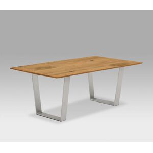 Niehoff OAK-EDITION FACETTE Table à manger avec patins trapézoïdaux, E11347080,