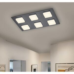 BANKAMP LUNO Plafonnier LED avec variateur, 6 sources de lumière, 7753/6-39,