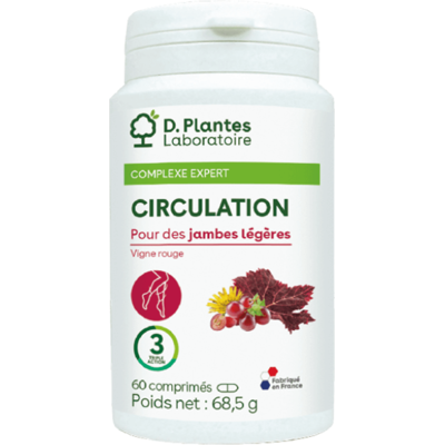 Circulation 60 comprimés - D.Plantes - Circulation sanguine - Publicité Circulation 60 comprimés - D.Plantes - Circulation sanguine - Publicité