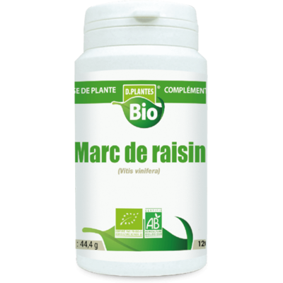 D.Plantes Marc De Raisin Bio 120 Gélules - D. Plantes - Publicité D.Plantes Marc De Raisin Bio 120 Gélules - D. Plantes - Publicité