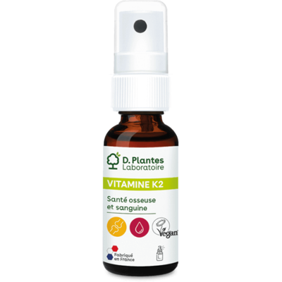 Vitamine K2 MK-7 spray 20 ml - D.Plantes - Vitamine K - Publicité Vitamine K2 MK-7 spray 20 ml - D.Plantes - Vitamine K - Publicité