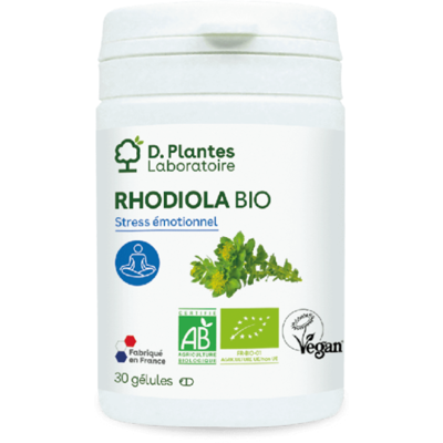 Rhodiola BIO 30 gélules - D.Plantes - Stress et sommeil - Publicité Rhodiola BIO 30 gélules - D.Plantes - Stress et sommeil - Publicité