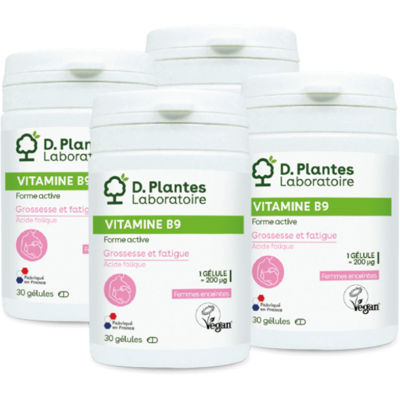 D.Plantes Pack Vitamine B9 4 x 30 Gelules - D. Plantes - Vitamines B (B12, B9, B6) - Publicité D.Plantes Pack Vitamine B9 4 x 30 Gelules - D. Plantes - Vitamines B (B12, B9, B6) - Publicité