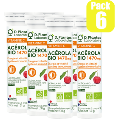 D.Plantes Pack Acérola Bio 10 Comprimés - D. Plantes - Publicité D.Plantes Pack Acérola Bio 10 Comprimés - D. Plantes - Publicité