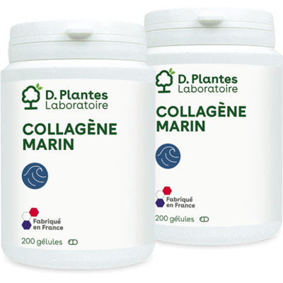 Pack 2 Collagène marin 2 x 200 gélules - D.Plantes - Muscles et articulations - Publicité Pack 2 Collagène marin 2 x 200 gélules - D.Plantes - Muscles et articulations - Publicité