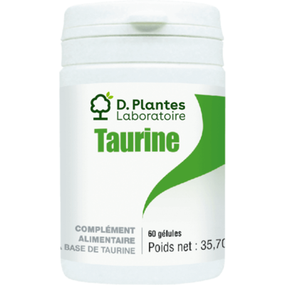 Taurine 60 gélules - D.Plantes - Fatigue et vitalité - Publicité Taurine 60 gélules - D.Plantes - Fatigue et vitalité - Publicité