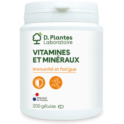 D.Plantes Vitamines Et Minéraux 200 Gélules - D. Plantes - Multivitamines - Publicité D.Plantes Vitamines Et Minéraux 200 Gélules - D. Plantes - Multivitamines - Publicité