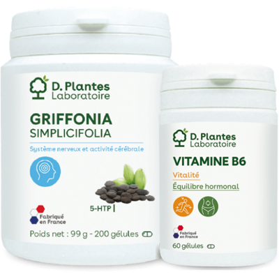 D.Plantes Pack Griffonia + Vitamine B6 - D. Plantes - Stress et sommeil - Publicité D.Plantes Pack Griffonia + Vitamine B6 - D. Plantes - Stress et sommeil - Publicité