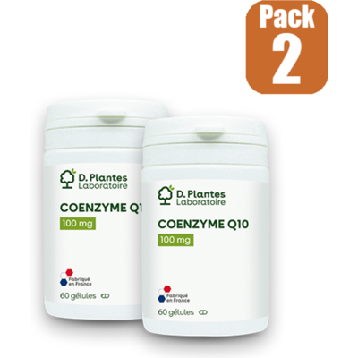 Pack 2 Coenzyme Q10 50 mg 2 x 60 gélules - D.Plantes - Cœur et Cholestérol - Publicité Pack 2 Coenzyme Q10 50 mg 2 x 60 gélules - D.Plantes - Cœur et Cholestérol - Publicité