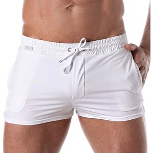 TOF Paris Short de Bain Holidays Blanc Blanc L