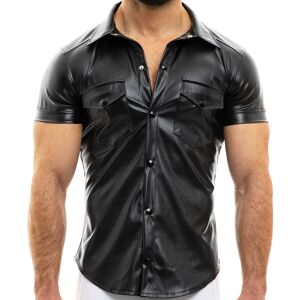 Modus Vivendi Chemisette Leather Simili-Cuir Noire Noir L