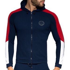 ES Collection Veste Sport PiquÃ©e FIT Bleu Marine Marine L