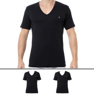 Calvin Klein Lot de 2 T-Shirts Col V Ck One Coton Noirs Noir S