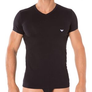 Emporio Armani T-Shirt V-Neck Stretch Cotton Noir Noir L