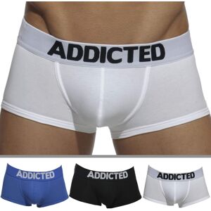 Addicted Lot de 3 Boxers My Basic Blanc - Noir - Royal Blanc S