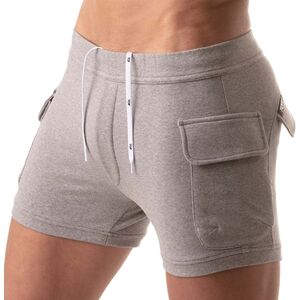 TOF Paris Short Athletic Cargo Coton Gris ChinÃ© Gris M