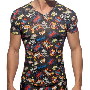 Addicted T-Shirt Comic Microfibre Noir Noir S