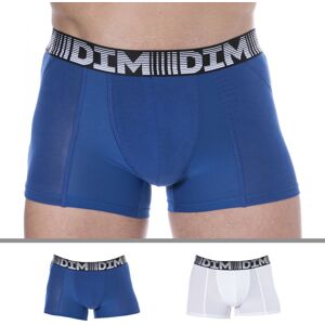 DIM Lot de 2 Boxers 3D Flex Air Bleu Acier - Blanc Bleu L