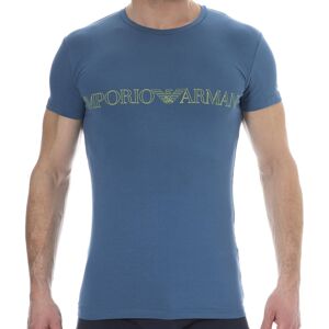 Emporio Armani T-Shirt Megalogo Coton Bleu Octane Bleu M