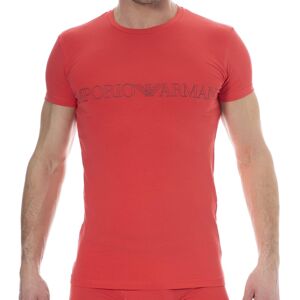 Emporio Armani T-Shirt Megalogo Coton Rouge Rouge S