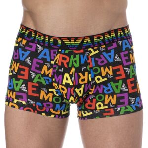 Emporio Armani Boxer Rainbow Noir - Logo Multicolore S