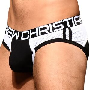 Andrew Christian Slip Show-It Sports Mesh Noir - Blanc Noir S