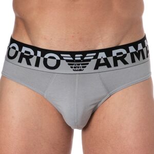 Emporio Armani Slip Megalogo Coton Gris Pierre Gris XL