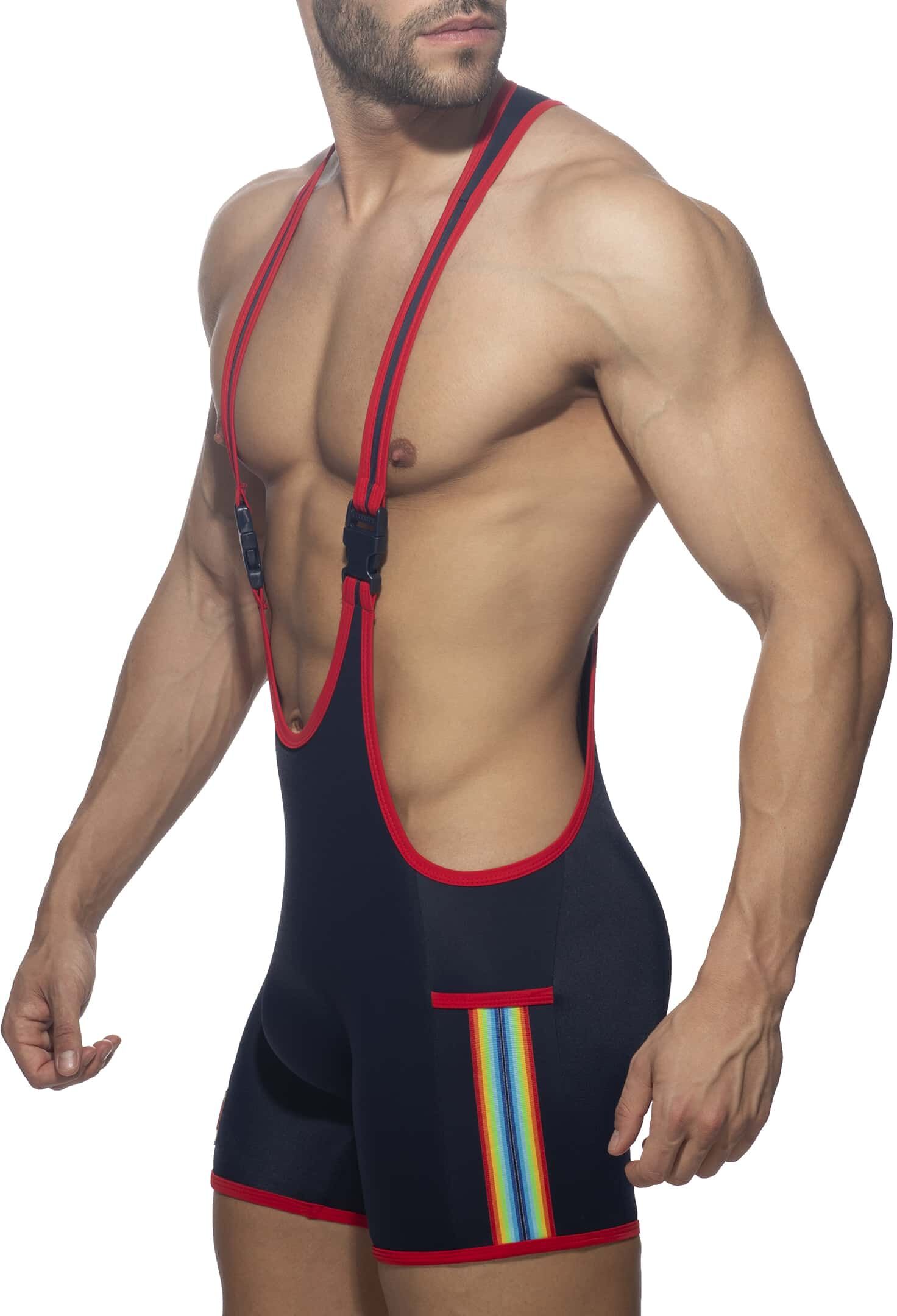 Addicted Body Wrestling Rainbow Tape Bleu Marine Marine XXXL