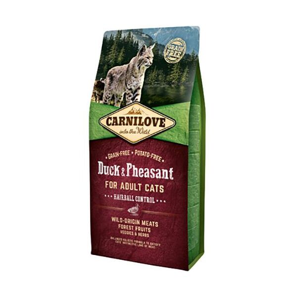 Carnilove  Croquettes Pour Chat Adult Hairball Control Au Canard