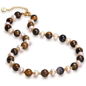 L'Homme Moderne Collier perles et œil de tigre - Publicité L'Homme Moderne Collier perles et œil de tigre - Publicité