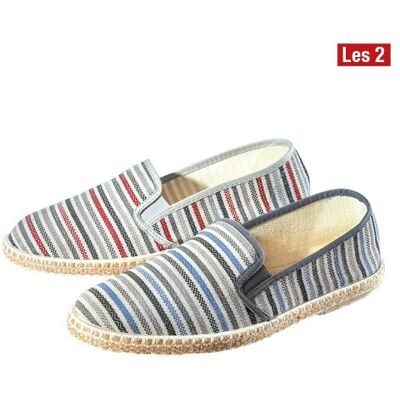 L'Homme Moderne Chaussures en toile "bayadère" - les 2 paires - Publicité L'Homme Moderne Chaussures en toile "bayadère" - les 2 paires - Publicité
