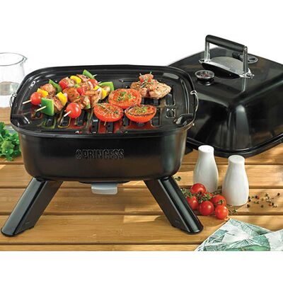 Princess 112256 Grill de Table Hybride - Électrique & Charbon - Publicité Princess 112256 Grill de Table Hybride - Électrique & Charbon - Publicité