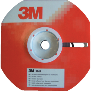 Rouleau d'atelier 38 mm x 25 m grain 60 3M-314D - Publicité Rouleau d'atelier 38 mm x 25 m grain 60 3M-314D - Publicité