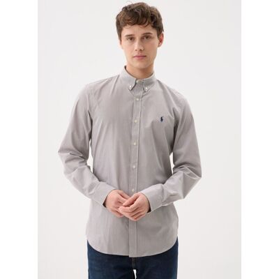 Chemise rayée Slim Fit popeline stretch par Polo Ralph Lauren Marron S Accessoires - Publicité Chemise rayée Slim Fit popeline stretch par Polo Ralph Lauren Marron S Accessoires - Publicité
