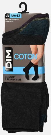 Mix &amp; Match Coton Mi-Chaussette X3 par Dim Multicolore 39 - 42 Accessoires