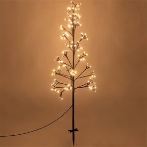 Arbre lumineux avec minuterie , hauteur 1,2 m, 160 LED lumière blanche chaude, intérieur  / extérieur