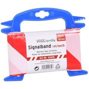 50 m de ruban de signalisation, de balisage rouge / blanc