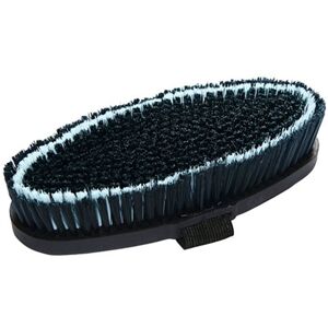 Brosse douce pour chevaux Brush & Co en matériau plastique, marine/bleu ciel