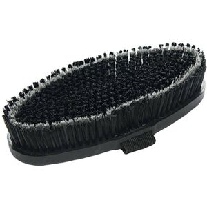 Brosse douce pour chevaux Brush & Co en matériau plastique, noir/gris