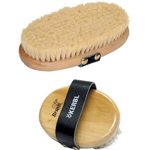 Brosse douce pour chevaux Brush & Co en bois et poils de chèvre, 14 x 6 cm