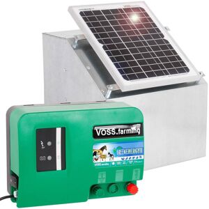 Kit VOSS.farming : Panneau solaire de 12 W +  Électrificateur 12 V Green Energy + Boîtier