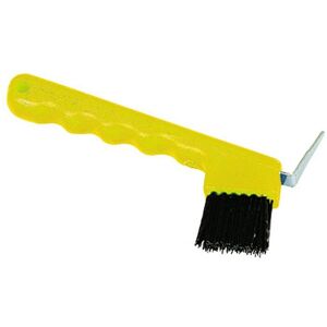 Cure-pied avec brosse pour sabots, jaune