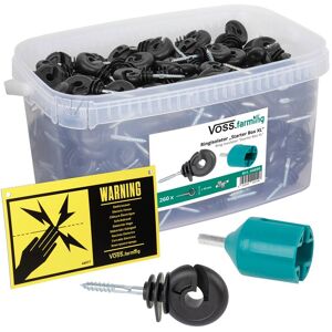 Voss Starter Box XL de VOSS.farming - 260 x isolateurs annulaires + visseur + panneau de signalisation