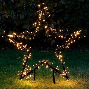 Étoile LED VOSS.garden - Tuteur de jardin, etoile de Noel a LED 77cm, eclairage de Noel