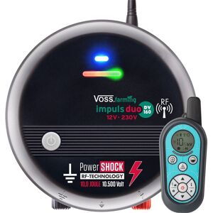 Voss Électrificateur de clôture VOSS.farming impuls duo DV160 RF avec télécommande, 12 V-230 V, très puissant